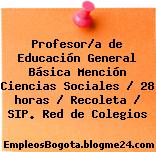Profesor/a de Educación General Básica Mención Ciencias Sociales / 28 horas / Recoleta / SIP. Red de Colegios