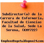 Subdirector(a) de la Carrera de Enfermería, Facultad de Ciencias de la Salud, Sede La Serena. (KMY722)