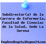 Subdirector(a) de la Carrera de Enfermería, Facultad de Ciencias de la Salud, Sede La Serena
