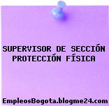 SUPERVISOR DE SECCIÓN PROTECCIÓN FÍSICA