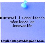 WIH-813] | Consultor/a técnico/a en innovación