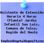 Asistente de Extensión Horaria 4 Horas (Planta) Jardin Infantil San Luis, Comuna de Talca, Región del Maule