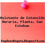 Asistente de Extensión Horaria, Planta, San Esteban