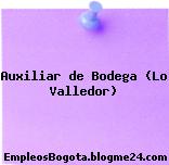 Auxiliar de Bodega (Lo Valledor)