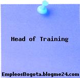 Head of Training