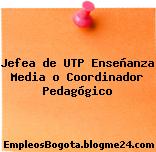 Jefea de UTP Enseñanza Media o Coordinador Pedagógico