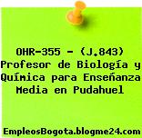 OHR-355 – (J.843) Profesor de Biología y Química para Enseñanza Media en Pudahuel