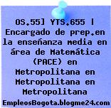 OS.55] YTS.655 | Encargado de prep.en la enseñanza media en área de Matemática (PACE) en Metropolitana en Metropolitana en Metropolitana