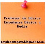 Profesor de Música Enseñanza Básica y Media