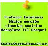 Profesor Enseñanza Básica mención ciencias sociales Reemplazo (El Bosque)