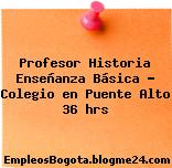 Profesor Historia Enseñanza Básica – Colegio en Puente Alto 36 hrs