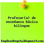 Profesor(a) de enseñanza básica bilingue