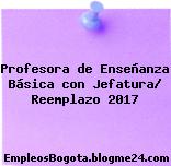 Profesora de Enseñanza Básica con Jefatura/ Reemplazo 2017