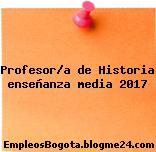 Profesor/a de Historia enseñanza media 2017