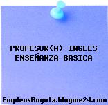 PROFESOR(A) INGLES ENSEÑANZA BASICA