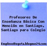 Profesores De Enseñanza Básica Con Mención en Santiago, Santiago para Colegio