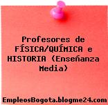 Profesores de FÍSICA/QUÍMICA e HISTORIA (Enseñanza Media)