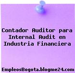 Contador Auditor para Internal Audit en Industria Financiera