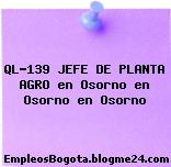 QL-139 JEFE DE PLANTA AGRO en Osorno en Osorno en Osorno