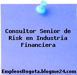 Consultor Senior de Risk en Industria Financiera