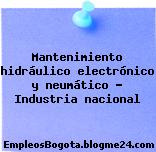 Mantenimiento hidráulico electrónico y neumático Industria nacional