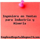 Ingeniero en Ventas para Industria y Minería