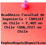 Académico Facultad de Ingeniería – [BH118] en Chile – P.485 en Chile (GDQ.222) en Chile