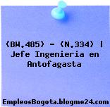 (BW.485) – (N.334) | Jefe Ingenieria en Antofagasta