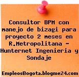 Consultor BPM con manejo de bizagi para proyecto 2 meses en R.Metropolitana – Hunternet Ingenieria y Sondaje