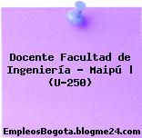 Docente Facultad de Ingeniería – Maipú | (U-250)
