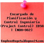 Encargado de Planificación y Control Ingeniería (Project Control) IBSA | [NDH-962]