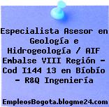 Especialista Asesor en Geología e Hidrogeología / AIF Embalse VIII Región – Cod I144 13 en Bíobío – R&Q Ingeniería