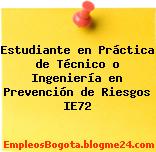 Estudiante en Práctica de Técnico o Ingeniería en Prevención de Riesgos IE72
