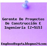 Gerente De Proyectos De Construcción E Ingeniería [Z-515]