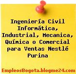 Ingeniería Civil Informática, Industrial, Mecanica, Química o Comercial para Ventas Nestlé Purina