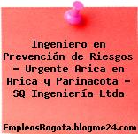 Ingeniero en Prevención de Riesgos – Urgente Arica en Arica y Parinacota – SQ Ingeniería Ltda