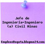 Jefe de Ingeniería-Ingeniero (a) Civil Minas