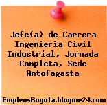 Jefe(a) de Carrera Ingeniería Civil Industrial, Jornada Completa, Sede Antofagasta