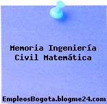 Memoria Ingeniería Civil Matemática