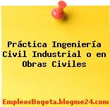 Práctica Ingeniería Civil Industrial o en Obras Civiles