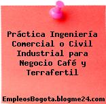 Práctica Ingeniería Comercial o Civil Industrial para Negocio Café y Terrafertil