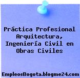 Práctica Profesional Arquitectura, Ingeniería Civil en Obras Civiles