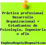 Práctica profesional Desarrollo Organizacional – Estudiantes de Psicología, Ingeniería o afín