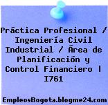 Práctica Profesional / Ingeniería Civil Industrial / Área de Planificación y Control Financiero | I761