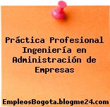Práctica Profesional Ingeniería en Administración de Empresas