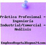 Práctica Profesional – Ingeniería Industrial/Comercial – Análisis