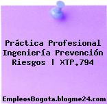 Práctica Profesional Ingeniería Prevención Riesgos | XTP.794