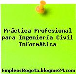 Práctica Profesional para Ingeniería Civil Informática