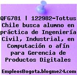 QFG781 | 122982-Tottus Chile busca alumno en práctica de Ingeniería Civil, Industrial, en Computación o afín para Gerencia de Productos Digitales