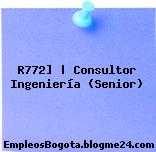 R772] | Consultor Ingeniería (Senior)